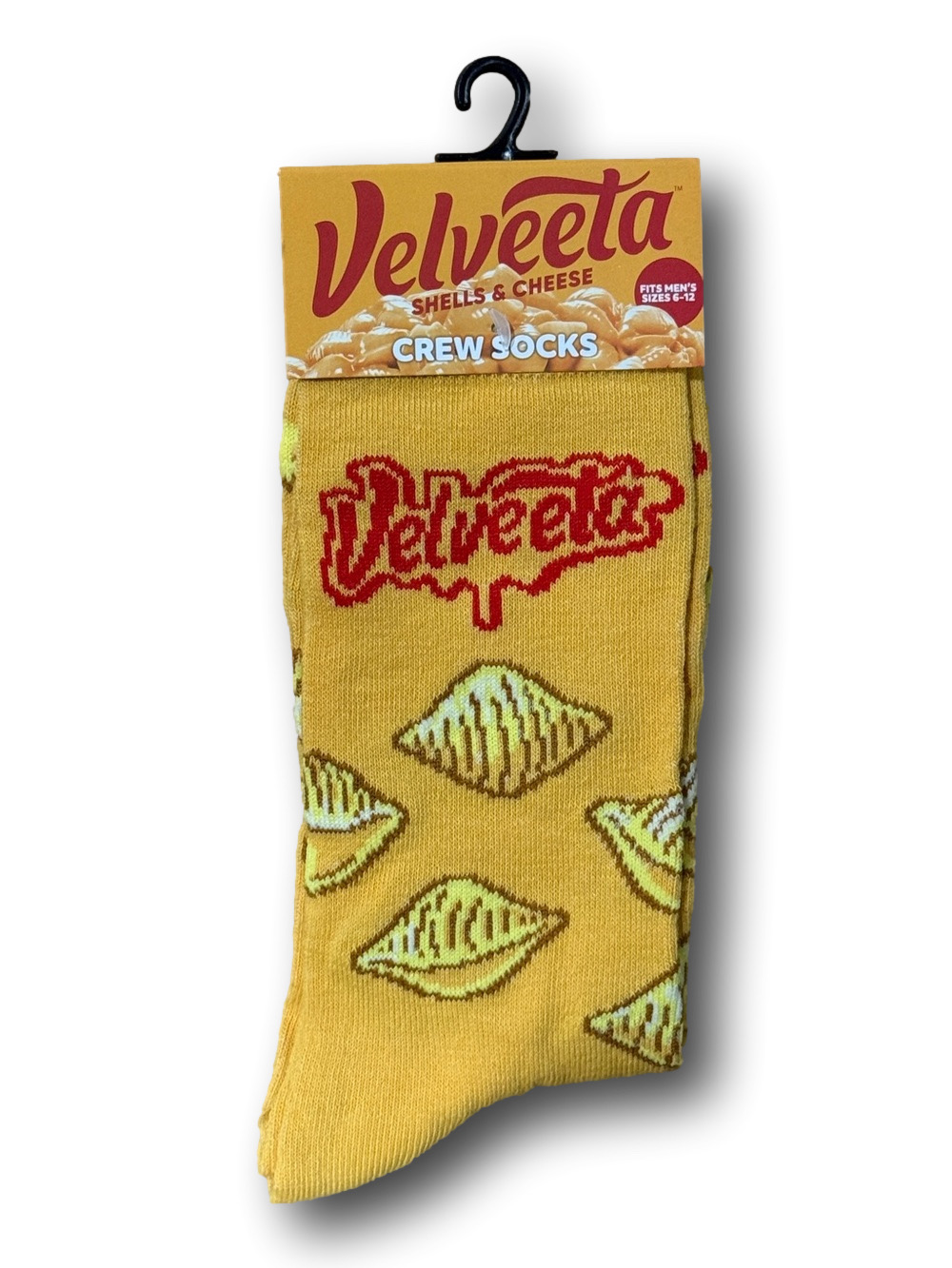 3/$20 Velveeta Shells & Cheese Funny Novelty Crew Socks - NWT